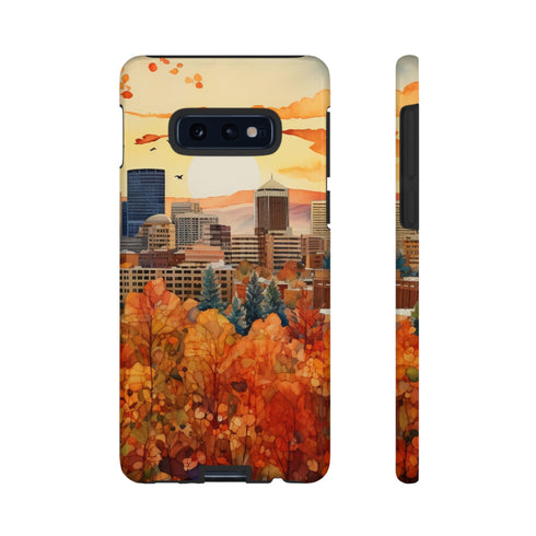An Urban Autumn Overlook - Impact Resistant Phone Case Samsung Galaxy S10E Glossy